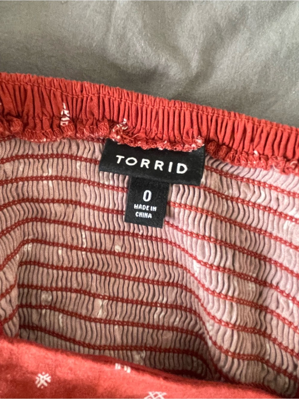 torrid Rust Red Printed Ruffle Strap Camisole - Picture 3 of 5